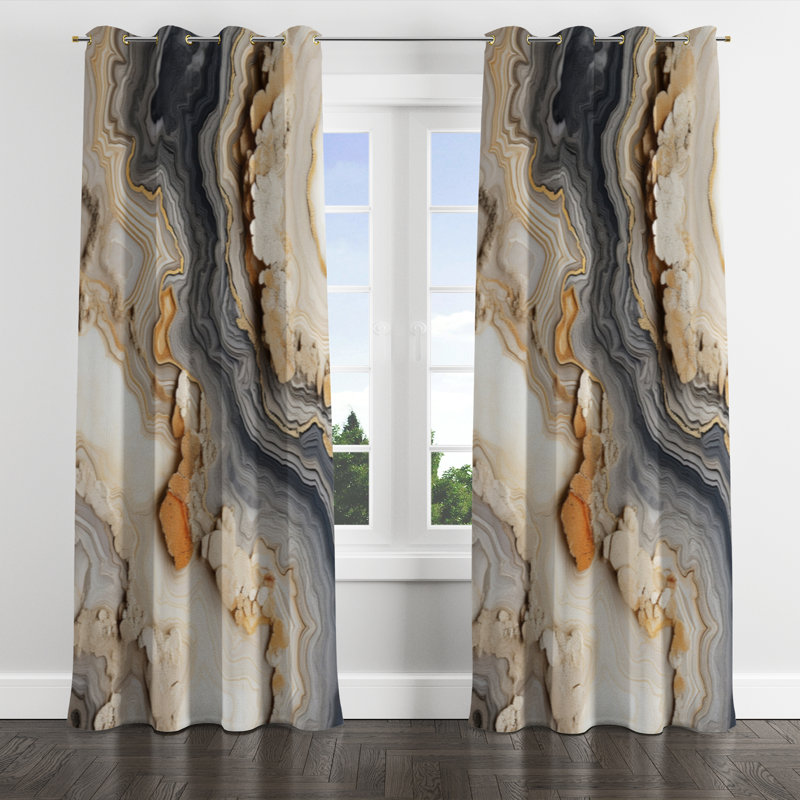 Anaiyah - Traditional Blackout Grommet Curtain - 1 panel, 52" W x 120" L, Gold Grommets
