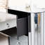 Table de chevet 2 tiroirs en fer gris-501648983