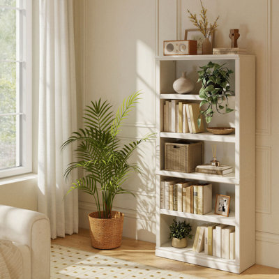 Bibliothèque à 2 niveaux 30 ", étagère de rangement pour bureau à domicile avec tablette réglable