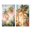 Palmiers, coucher de soleil romantique, ensemble de 2 pièces d'art mural palmiers et palmiers-1854796108-1854796107