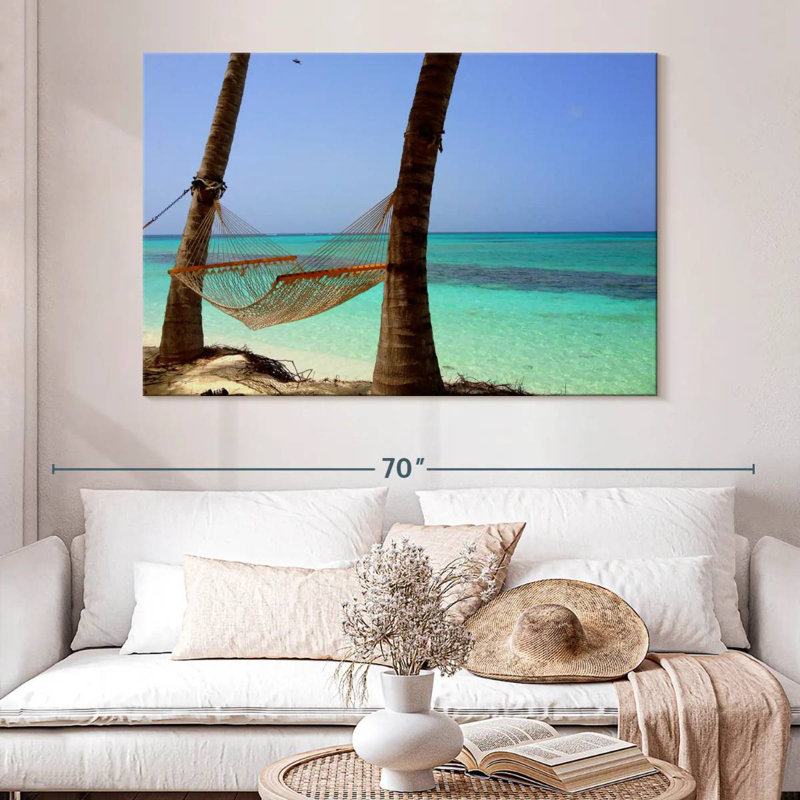 Plage tropicale paisible Gillard, H 34 po x l 51 po