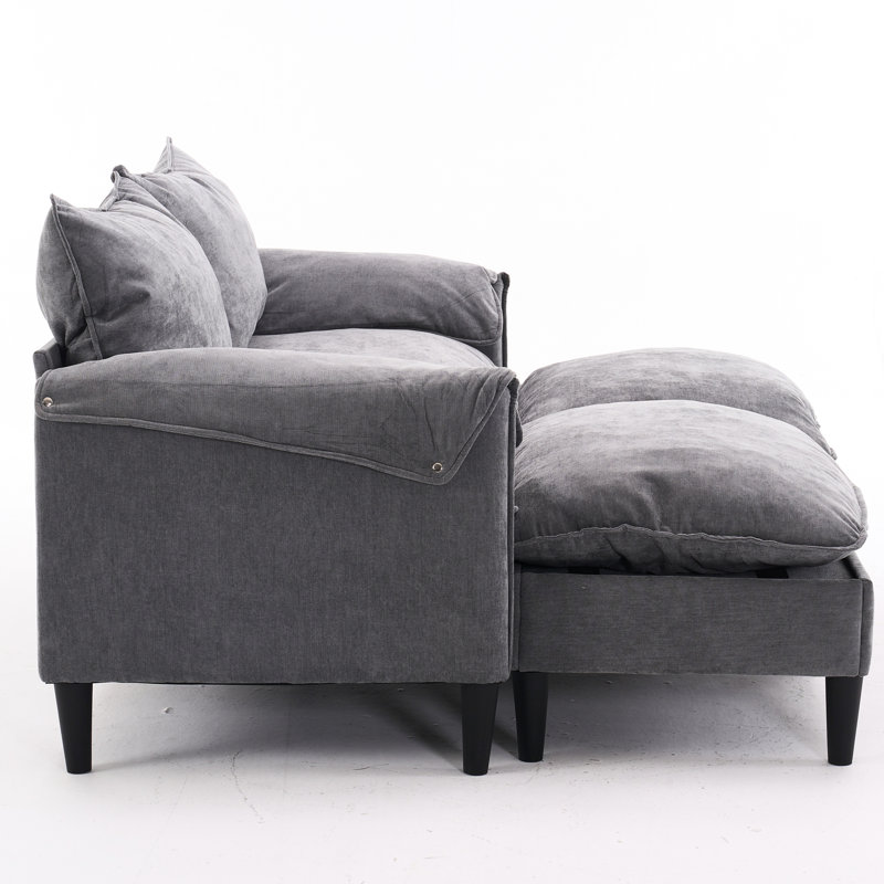 Convertible 2 avec rangement et - gris pour le salon, la chambre à coucher, le bureau, l'espace compact, la vie fonctionnelle, les espaces, l'apparence moderne et attrayante