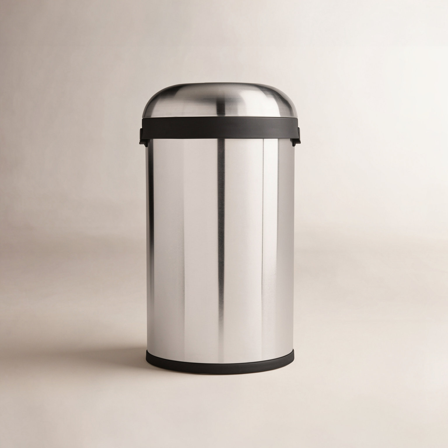 simplehuman 16gal Bullet Open Trash Can, Brushed