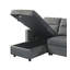 Canapé-lit modulaire réversible en velours de 81,5 po avec méridienne de rangement et poche latérale-184458446