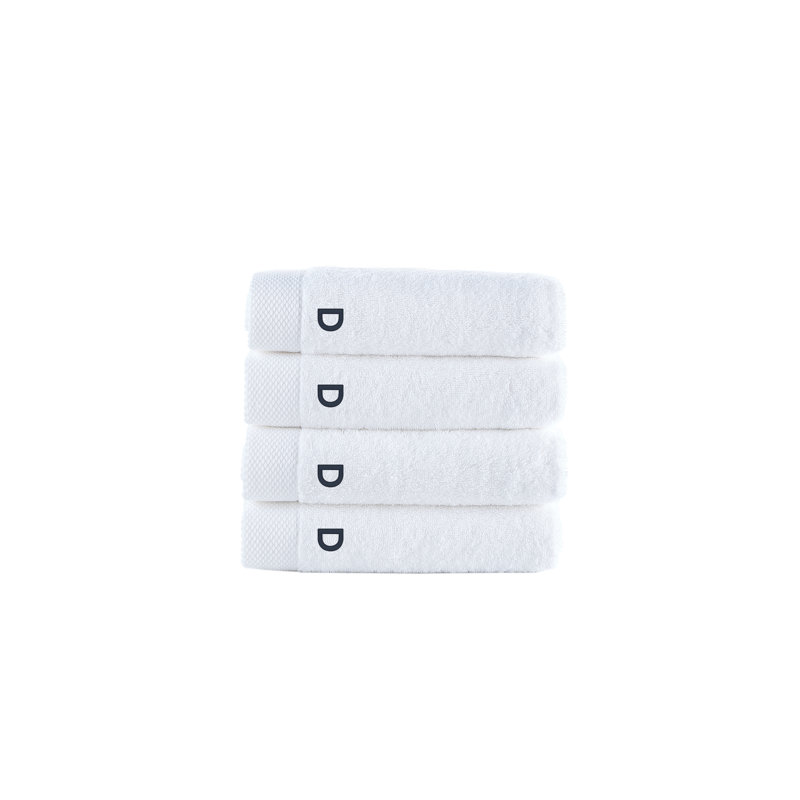 Essuie-mains 4 pièces Brooks Brothers, D, Essuie-mains ‑ emballage de quatre, Blanc