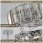 (Identique à W1340120171 / L5017) Lustre suspendu en cristal chromé de 17 po, luminaire suspendu moderne à hauteur réglable, base E26 à 4 lumières pour le salon, la salle à manger ou la cuisine (sans ampoules)