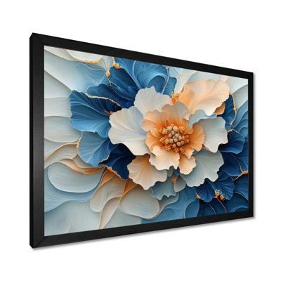 Abstrait aquarelle pivoines sur Marble River II - pivoines, reproduction d'art sur toile