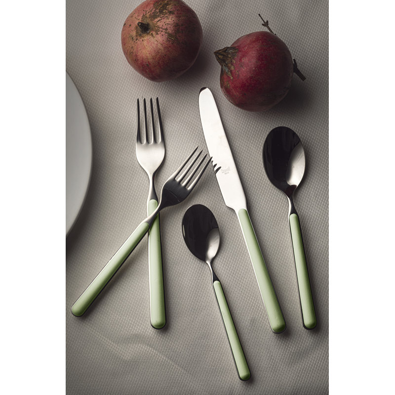 Elegant Fantasia 20-Piece Silver Stainless Steel Flatware Set