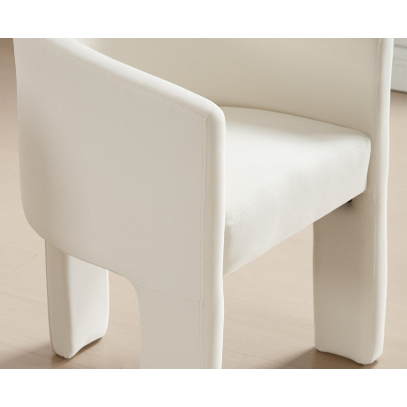 Chaise de baril Modern, Velours beige