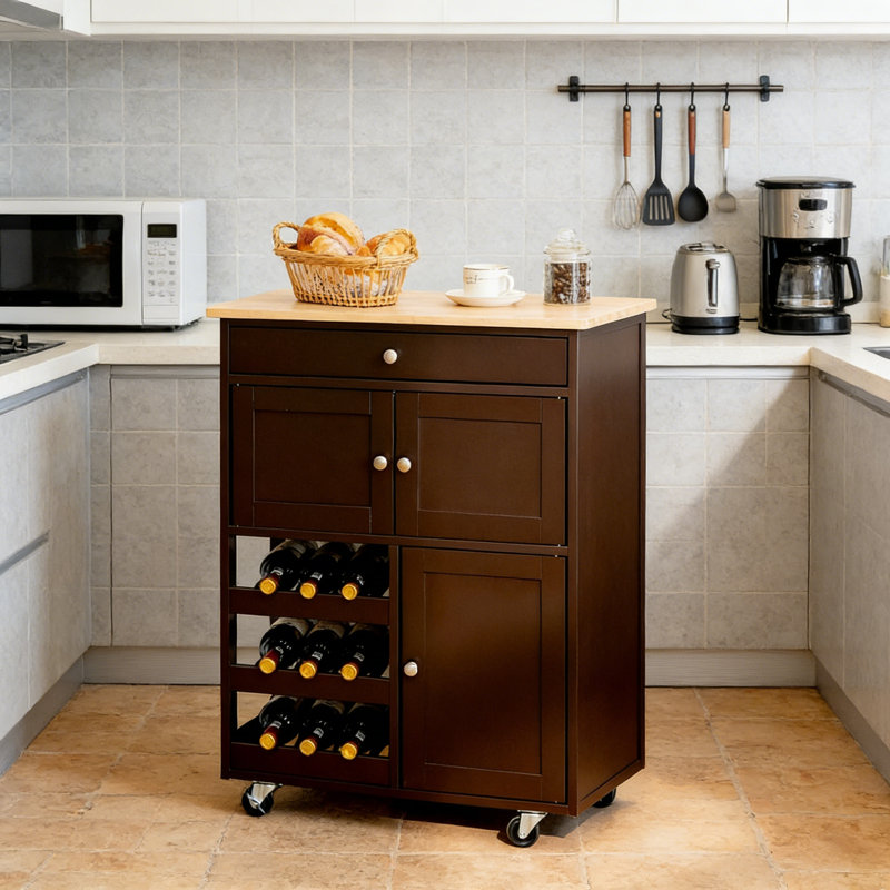 Wood Bar Cart