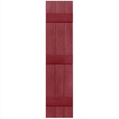 Three Batten, Three Board Closed Vinyl Shutters Pair