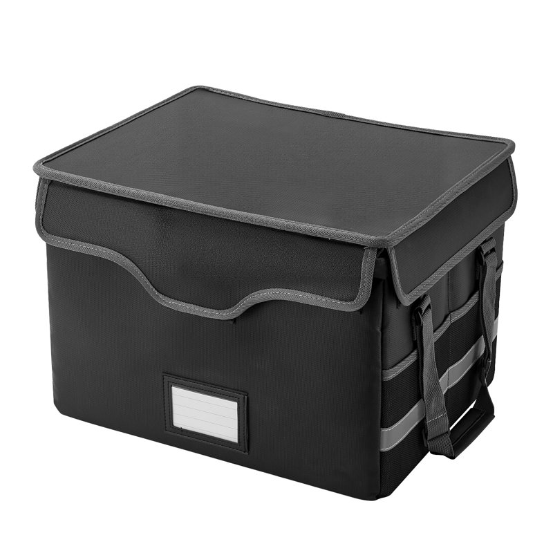 Fireproof Document Box, 1832 ℉ Heat Insulated Fireproof & Waterproof Box with Lock, Portable File Storage Security Organizer Home Office Travel Use, for Passports, Important Documents & Files