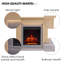 FLAMME Stratford Electric Fireplace with surround and 2kW Fireplace Heater White Multiple Colours Available-1532186531
