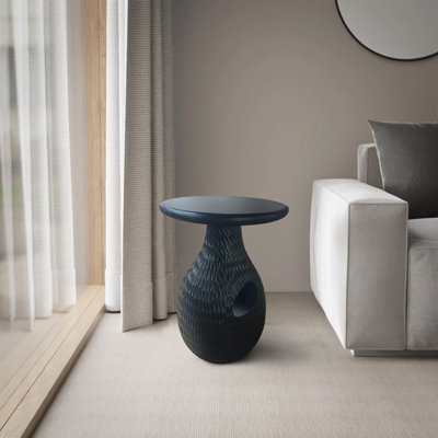Candas Solid Wood Pedestal End Table by Wade Logan