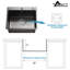 Évier de cuisine à cuve simple à montage sur plan en acier inoxydable L 23 po x l 19 po-122286226
