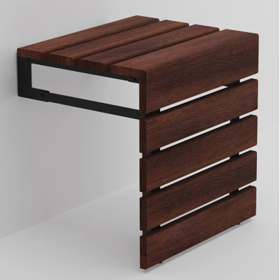 Folding Wall Mounted Teak Wood Handmade Shower Seat