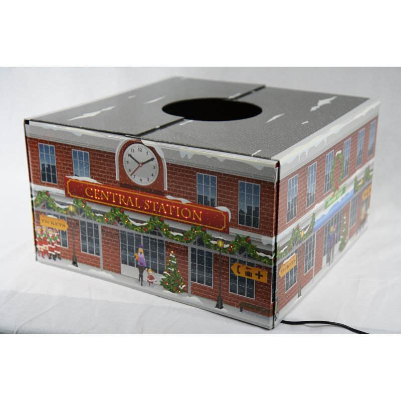 Solution d’entretien d’arbre de noël train station, H 9 po x l 16 po x P 16 po