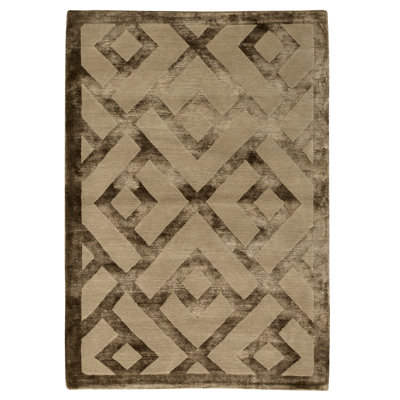 Tapis champagne noué à la main de haute qualité