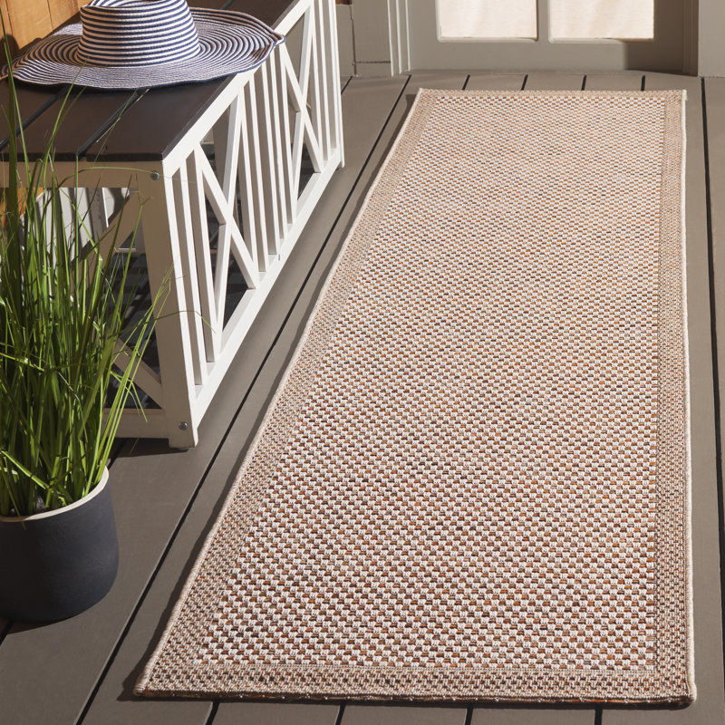 Sorsha Sisal All-Weather Performance Checkered Indoor/Outdoor Area Rug, Runner 2'2" x 8'