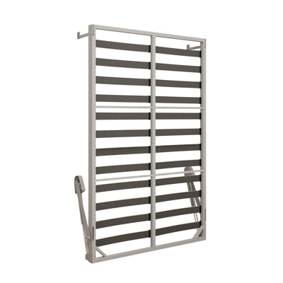 Queen Size Vertical Murphy Wall Bed Hardware Kit - DIY Space Saving Metal Bed Frame with Hydraulic Mechanism for Small Apartments, Grey