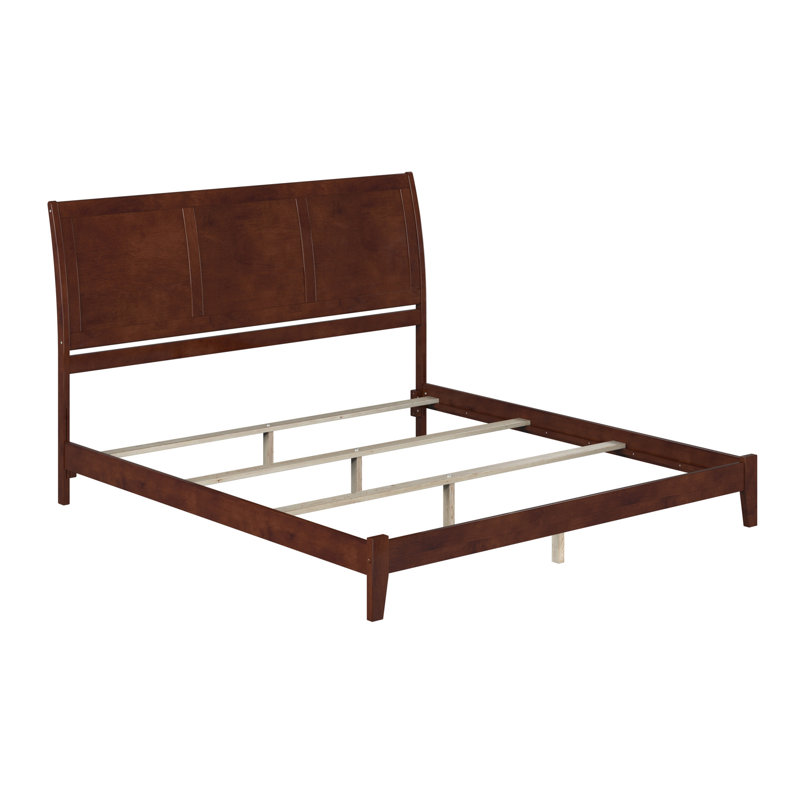 Nystead Solid Wood Foundation Bed, King, Walnut