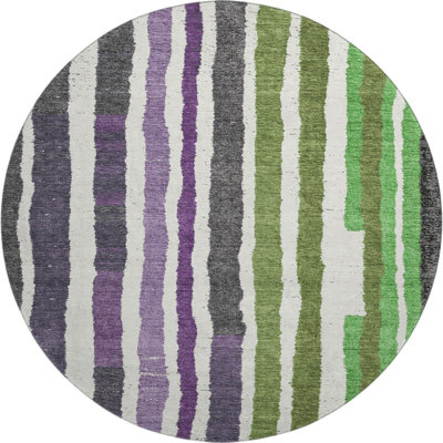 Premium Machine Washable Millbrook AMF1961 Stripes Rug