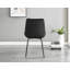 Anders Modern High Gloss Marble Effect Dining Table Set with 6 Luxury Velvet Dining Chairs-91736262-91736260