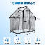 Polycarbonate Aluminum Frame Greenhouse Kit With Roof Vent-610023504