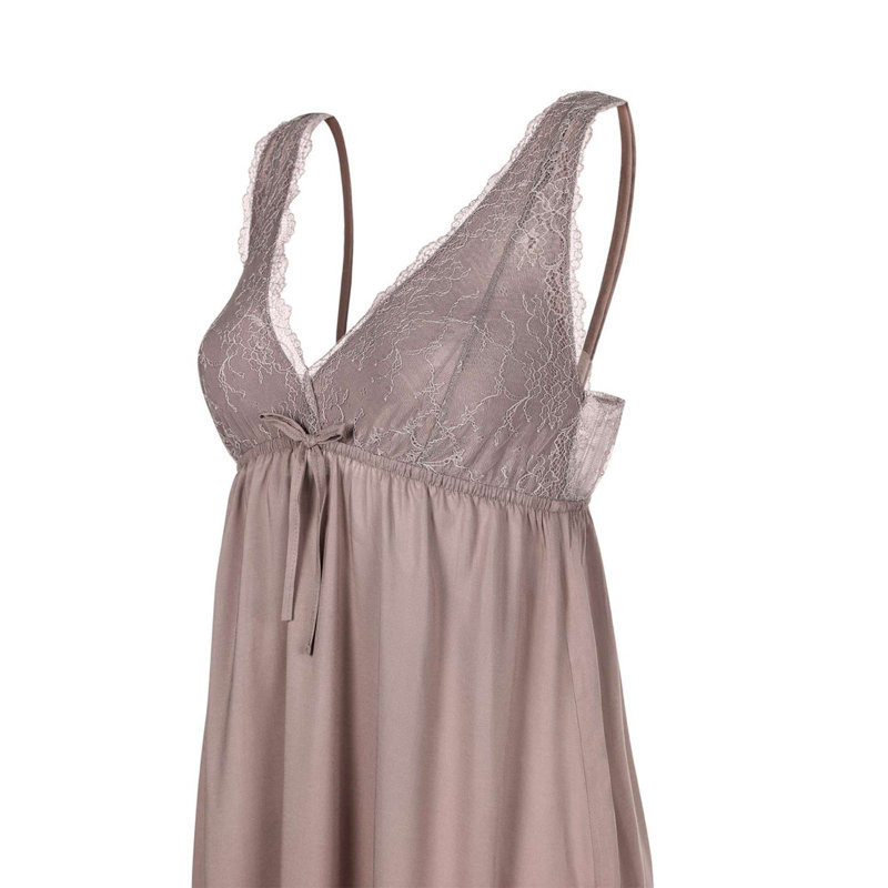 Christina Silk Mid-Calf Bathrobe, M