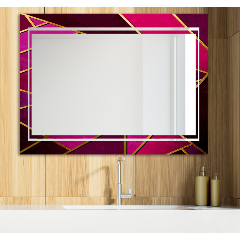Miroir de salle de bain Glam, H 32 po x l 24 po, Capitale nid d'abeille