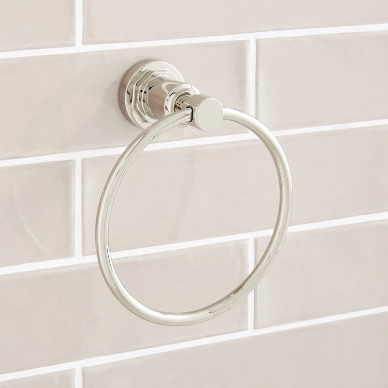 Greyfield 6-1/2" Wall Mounted Towel Ring, Polished Nickel