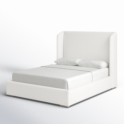 Italia Wingback Oak Bed