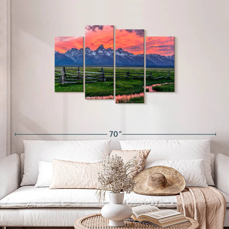 Alvord Grand Teton Sunset, H 27 po x l 43 po