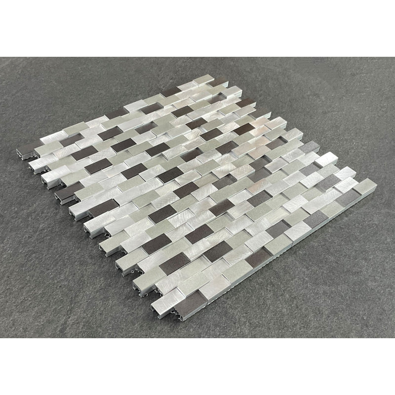 1.25" x 0.625" Metal Linear Mosaic Tile
