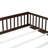 Twinkle Modern Floor Bed Set With Door, Rubber Wood And Safety Guardrails-115630472-115630471