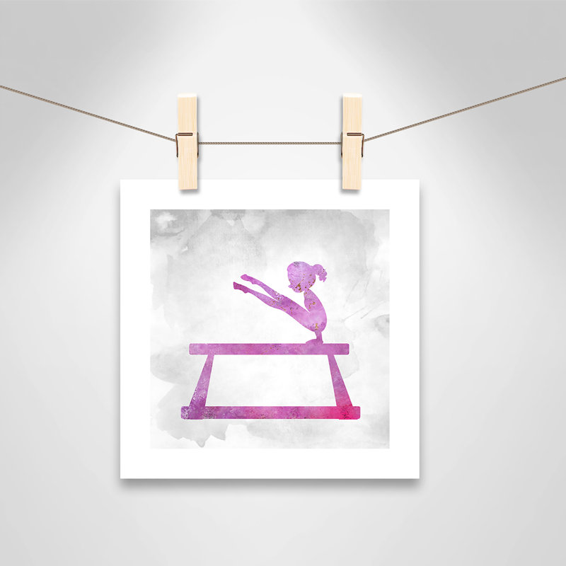 Gymnastique 3, impression sur papier, H 10 po x l 10 po x P 1 po, Papier