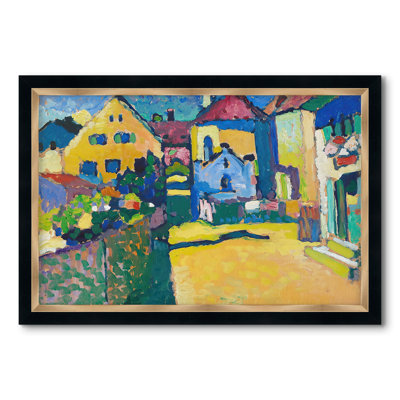 Green Lane in Murnau (Grüngasse in Murnau), 1909-Wassily Kandinsky-Custom Framed Canvas