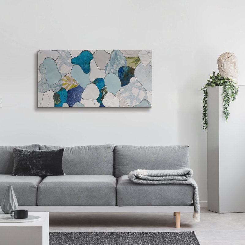  «Koi Fish Pond 6» par Coco Good, art mural en verre acrylique, 48 po x 24 po
