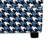 Colin Ottoman, Gray Blue White Houndstooth Polyester, 40In Rectangular