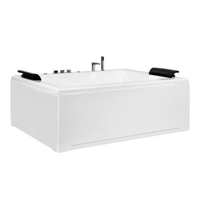 Osborn 1830mm x 1420mm Freestanding Whirlpool Acrylic Bathtub with Tap