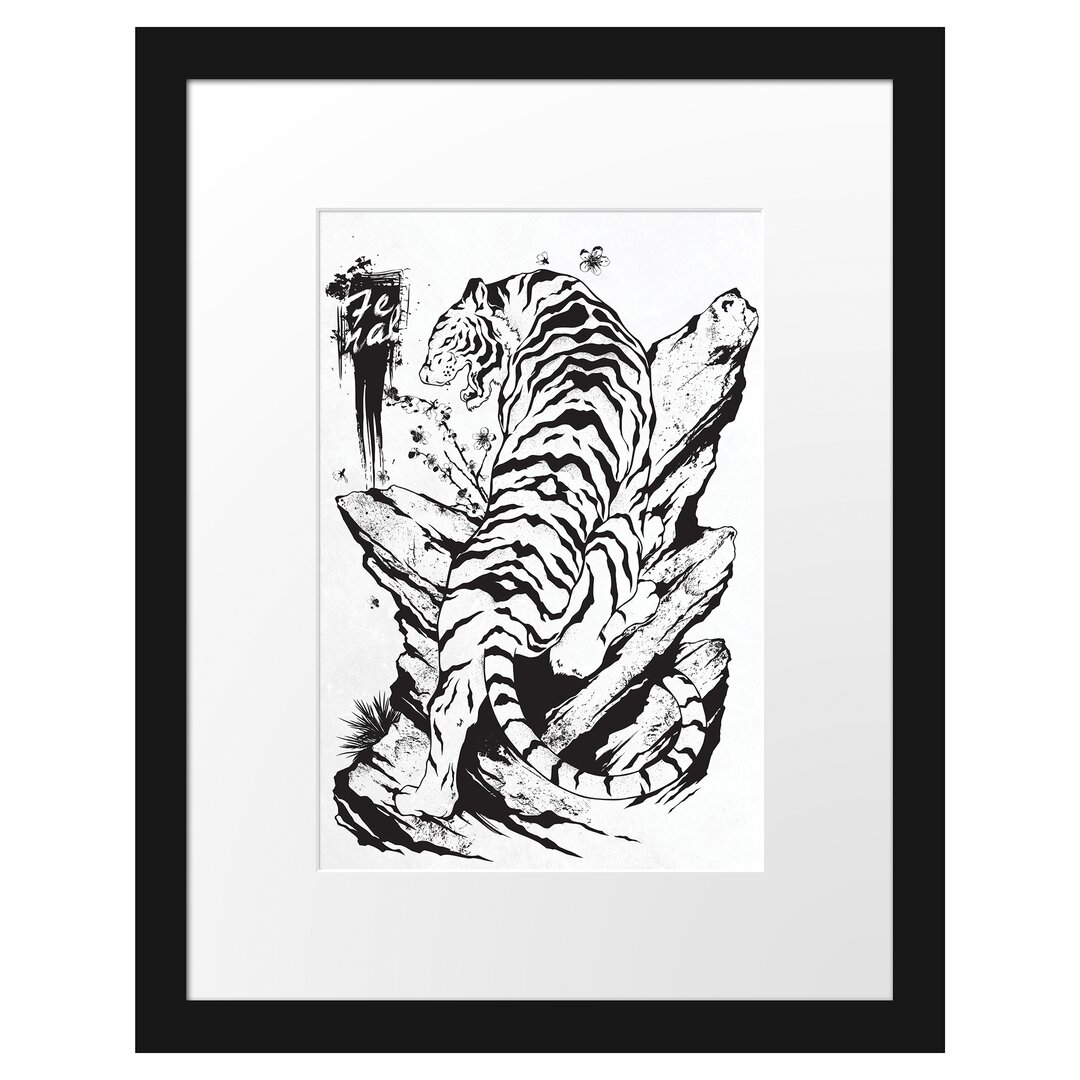 Gerahmtes Poster Feral White