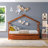 Saunderton Wooden House Bed with Trundle-298050781-298050778
