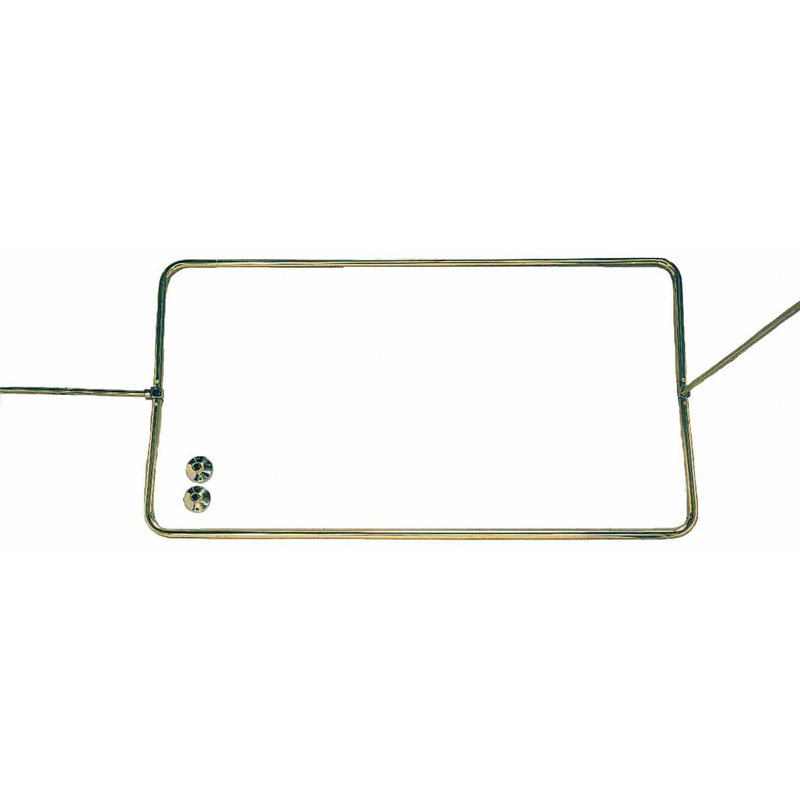Tringle rectangulaire à rideau de douche extensible, Nickel poli, l 57 po x P 31 po