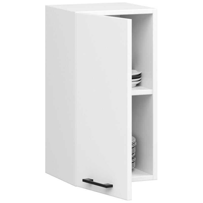 This kitchen wall cabinet is made of white, 58cm H x 40cm W x 30cm D