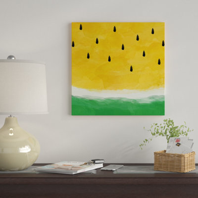 " Yellow Watermelon Abstract " Graphic Art