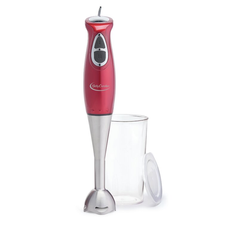 Ovente 2-Speed 300 Watt Electric Immersion Hand Blender ,Red