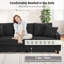 87"Solid Wood Leg Corduroy 3-Person Sofa with 2 Pillows-269087733