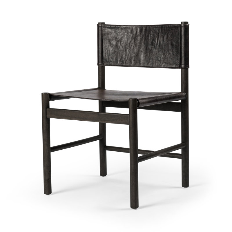 Chaise d'appoint rembourrée noire Matisse, Noir, Naturel rétro