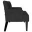 Banc Chesterfield Vidaxl noir 44,09 po x 25,79 po x 29,53 po en velours-1869997249
