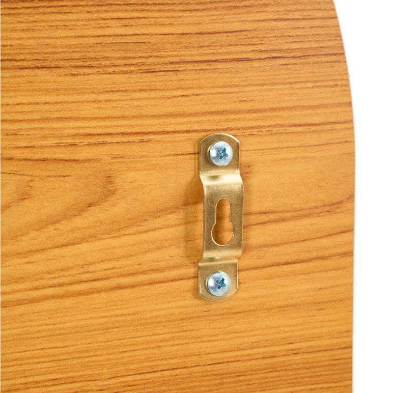 Oval Wall Full Length Mirror, Natural Wood